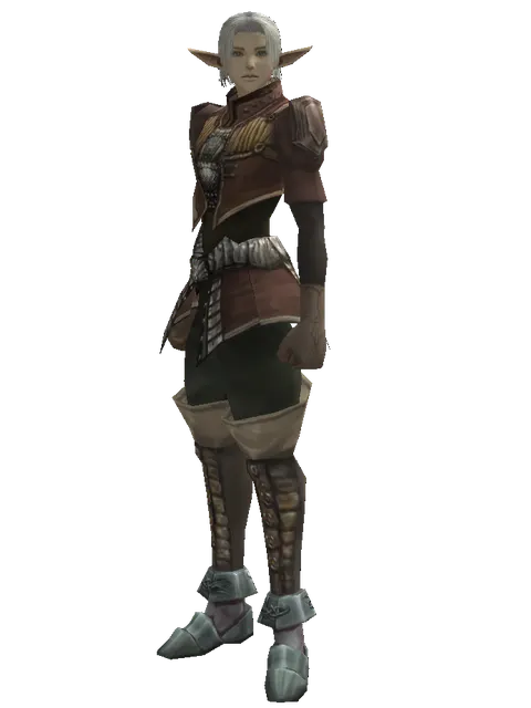 Banded Mithril (light armor) on a male Elf, front view