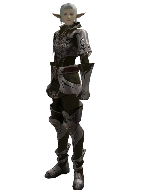 Leather Set of Doom on a male Elf, front view