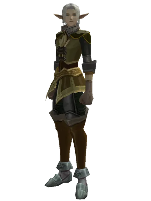 Hard Leather (light armor) on a male Elf, front view