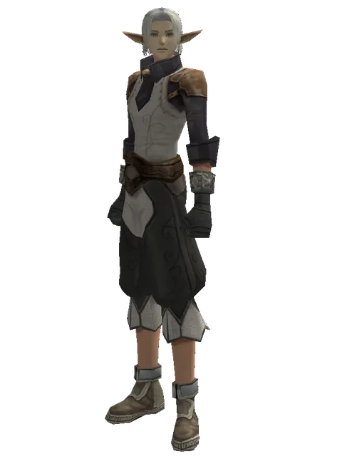 Leather (light armor) on a male Elf, front view