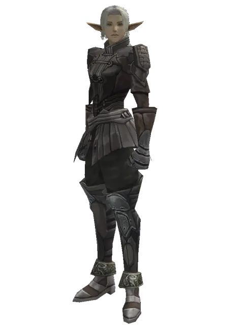 Reinforced Leather Set on a male Elf, front view