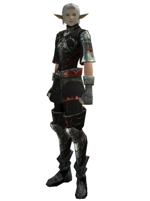 Tallum Leather Set on a male Elf, front view
