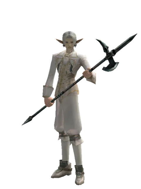 Bec de Corbin on a male Elf, front view