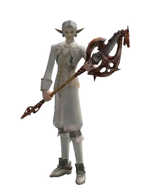 Dragon Claw Axe on a male Elf, front view