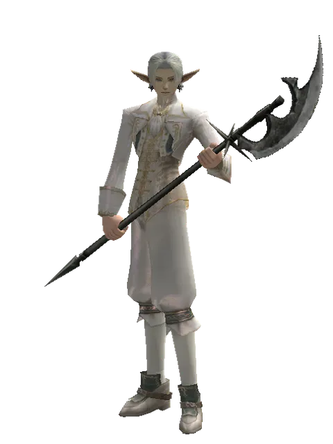 Glaive on a male Elf, front view