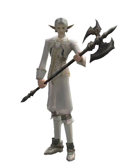 Great Axe on a male Elf, front view