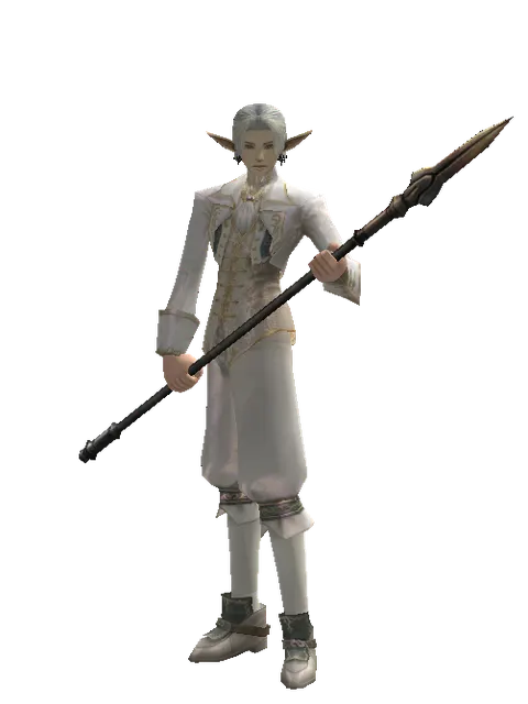 Great Spear on a male Elf, front view