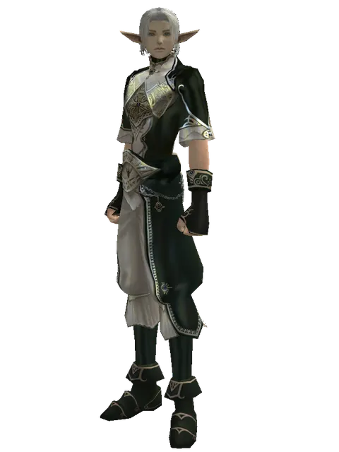 Dark Crystal Robe Set on a male Elf, front view