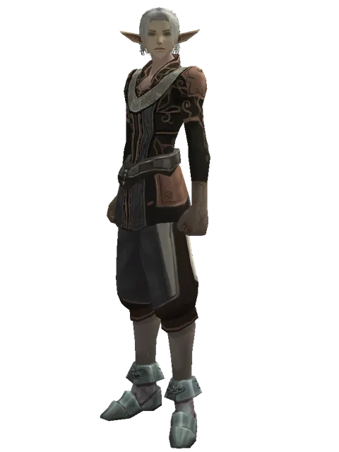 Set of Devotion on a male Elf, front view