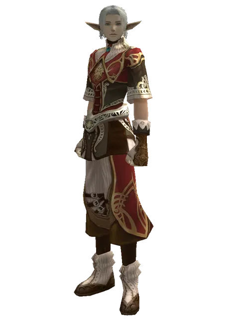 Set of Zubei on a male Elf, front view