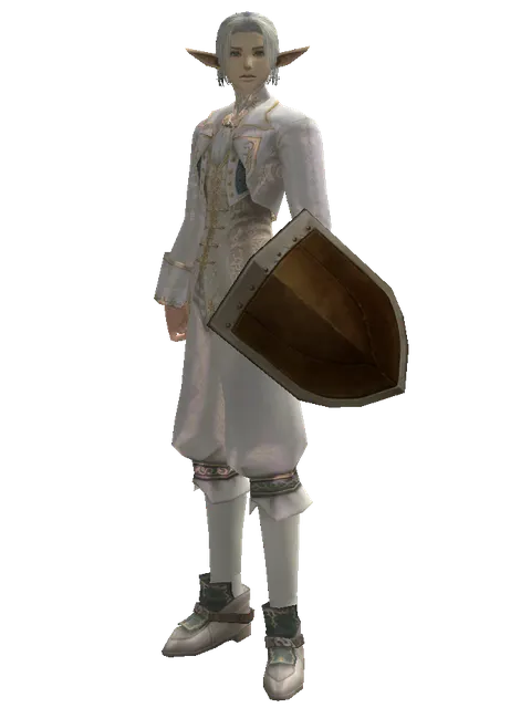 Small Shield on a male Elf, front view