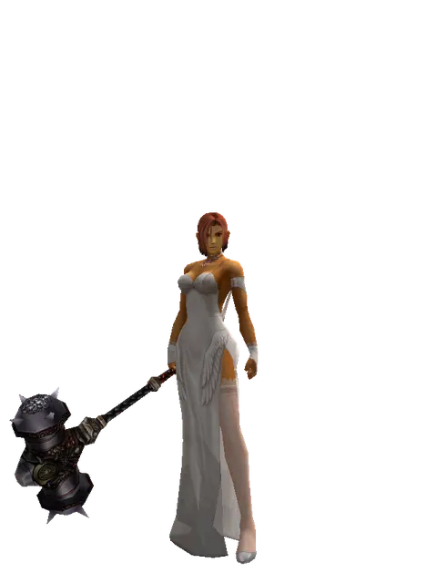 Basalt Battlehammer on a female Human fighter, front view