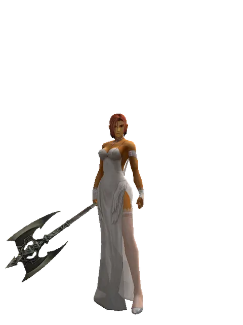 Deadman's Glory on a female Human fighter, front view