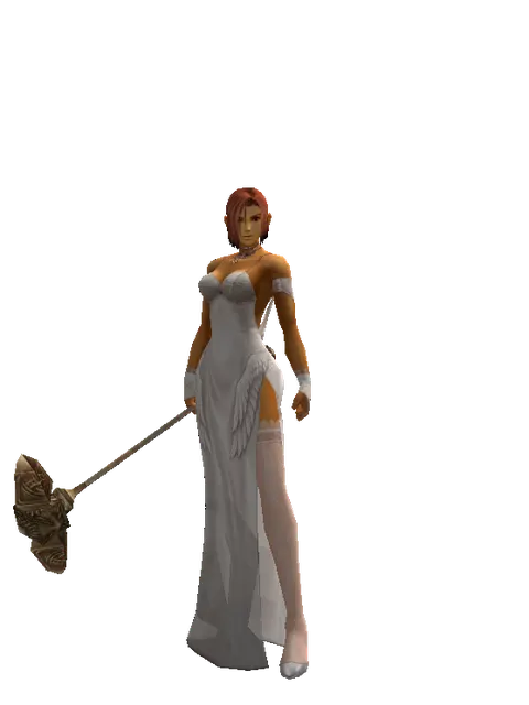 Doom Hammer on a female Human fighter, front view