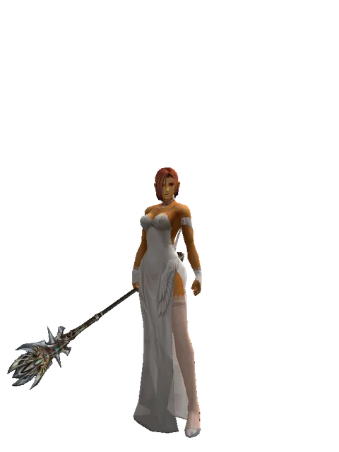Dynasty Mace on a female Human fighter, front view