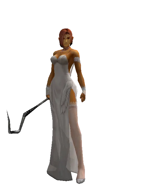 Heavy Chisel on a female Human fighter, front view