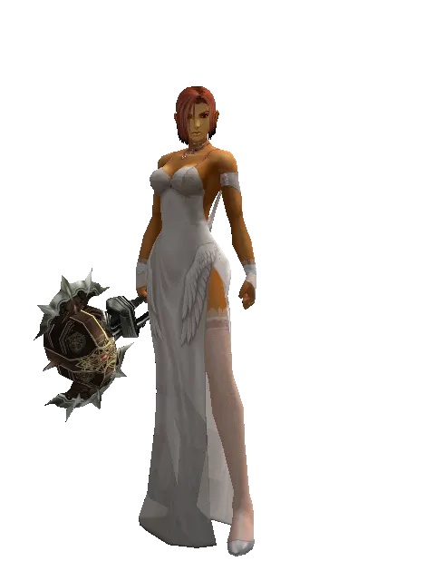 Icarus Hammer on a female Human fighter, front view