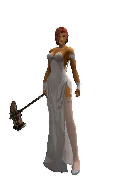 Iron Hammer on a female Human fighter, front view
