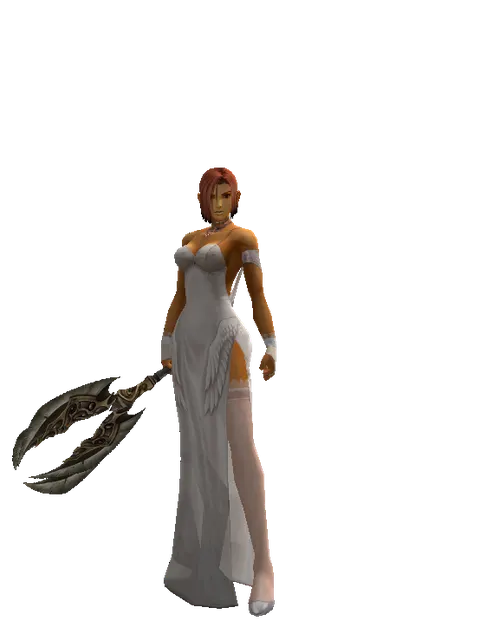 Mace of the Underworld on a female Human fighter, front view