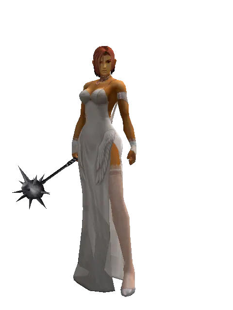 Morning Star on a female Human fighter, front view