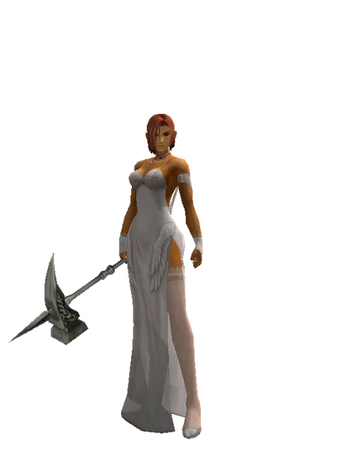 Scalpel on a female Human fighter, front view