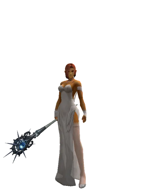 Spiritual Eye on a female Human fighter, front view