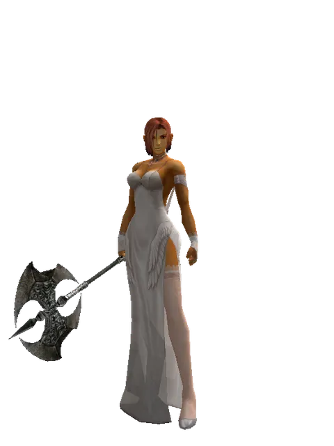 Tarbar on a female Human fighter, front view