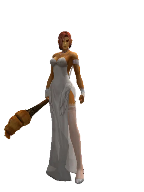 Pumpkin Transformation Stick - 30-day limited period on a female Human fighter, front view