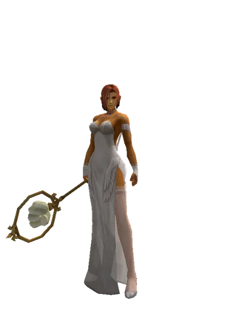 Rock Stick - 30-day limited period on a female Human fighter, front view