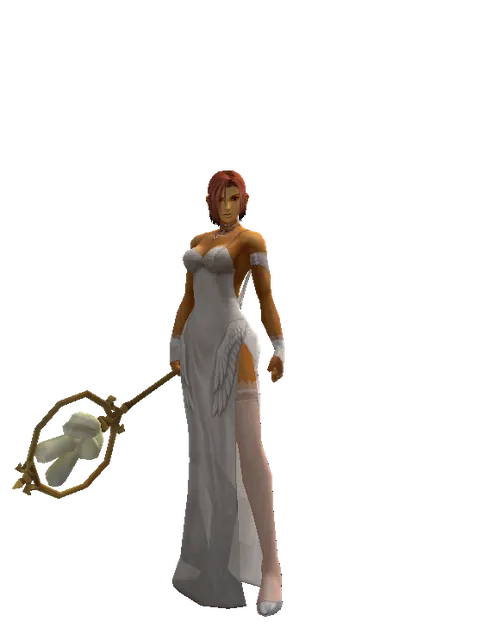 Scissors Stick - 30-day limited period on a female Human fighter, front view
