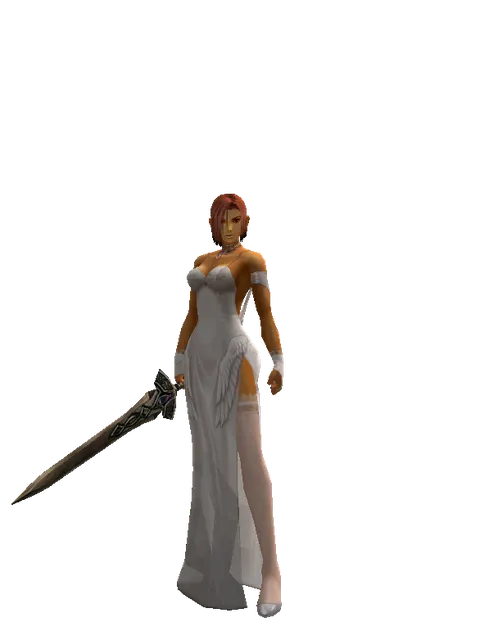 Sword of Magic on a female Human fighter, front view