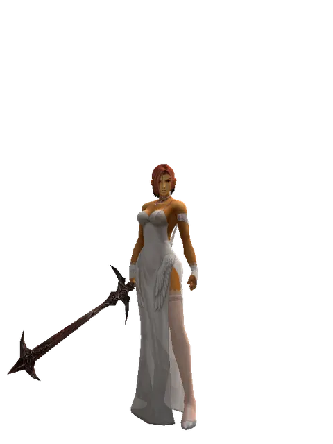 Sword of Nightmare on a female Human fighter, front view