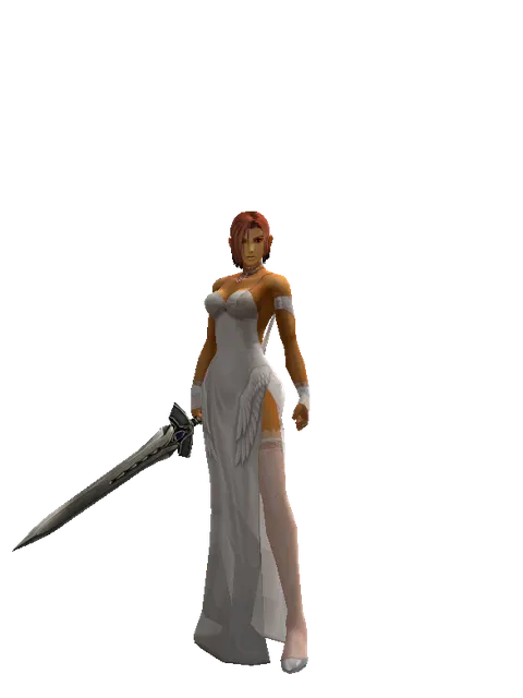 Sword of Occult on a female Human fighter, front view