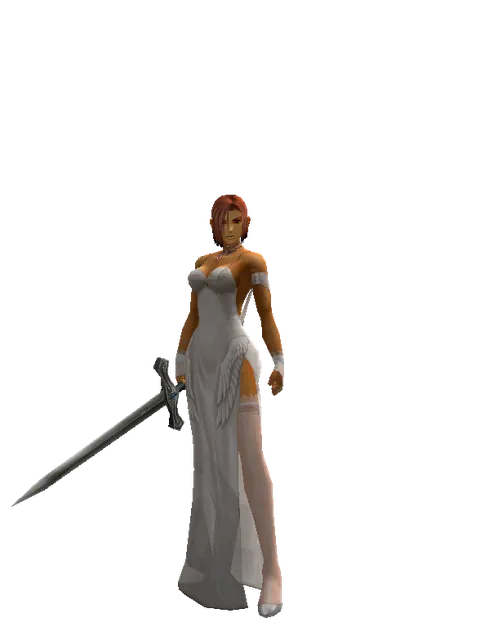 Sword of Reflection on a female Human fighter, front view