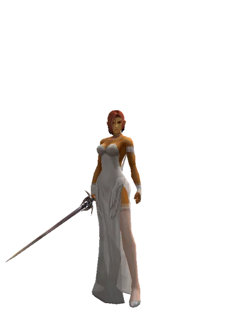 Sword of Valhalla on a female Human fighter, front view