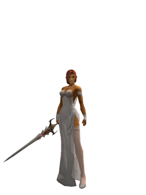 Vesper Mage Sword on a female Human fighter, front view