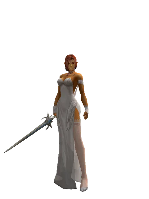 Wizard's Tear on a female Human fighter, front view