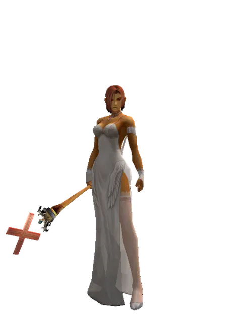 X Stick - 30-day limited period on a female Human fighter, front view