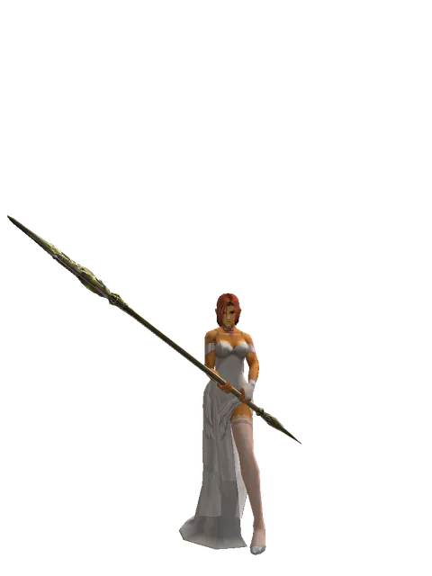 Behemoth's Tuning Fork on a female Human fighter, front view