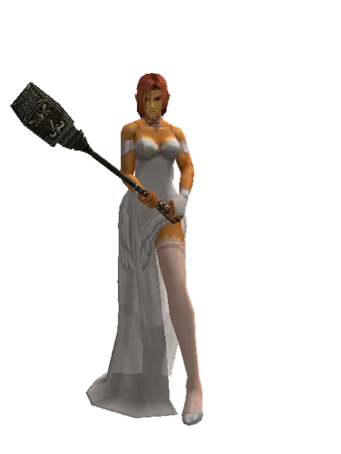 Pa'agrian Hammer on a female Human fighter, front view