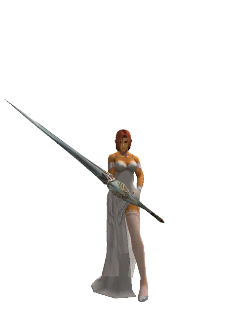 Dynasty Blade on a female Human fighter, front view