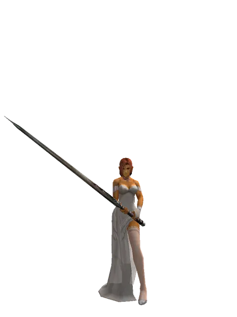 Great Sword on a female Human fighter, front view