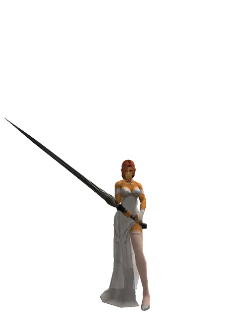Guardian Sword on a female Human fighter, front view