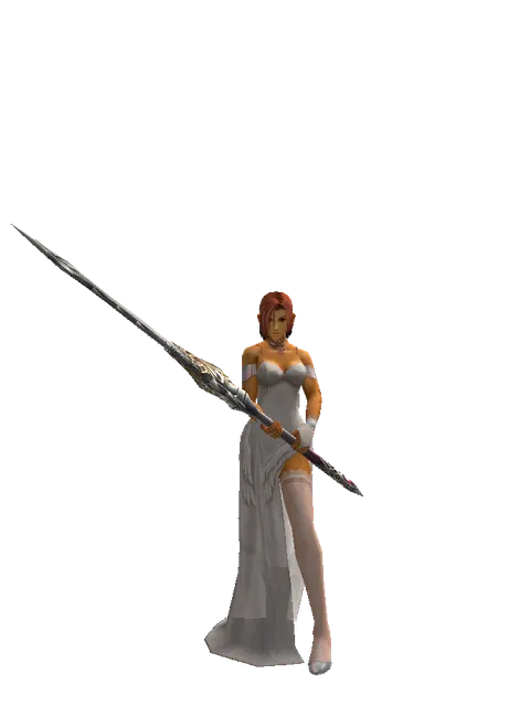 Infinity Cleaver on a female Human fighter, front view