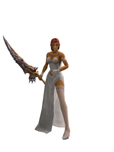 Themis' Tongue on a female Human fighter, front view