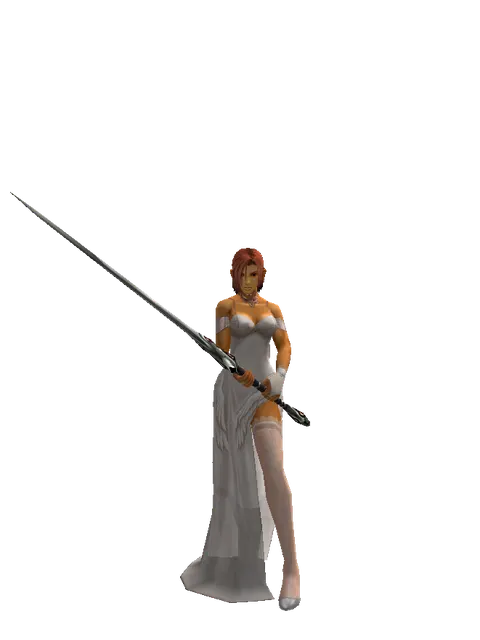 Two-Handed Sword on a female Human fighter, front view