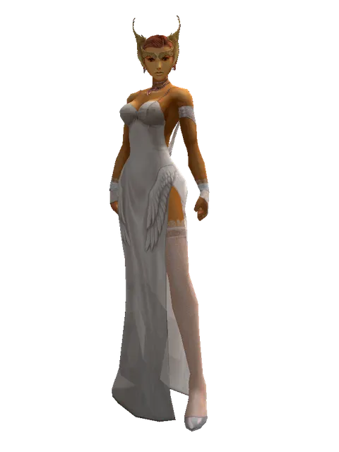 Angel Circlet on a female Human fighter, front view
