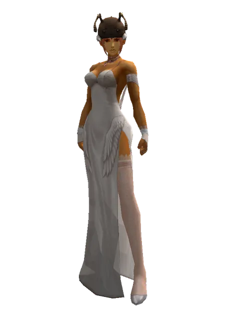 Ant Hat on a female Human fighter, front view