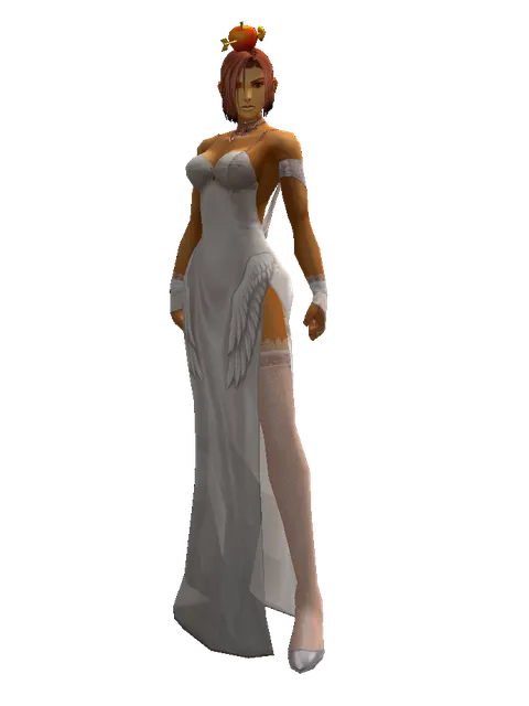 Apple Hat (?) on a female Human fighter, front view