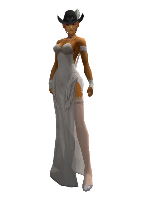 Archer Hat (?) on a female Human fighter, front view